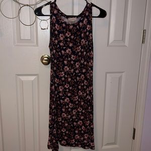 Loft size small. Navy and pink floral dress